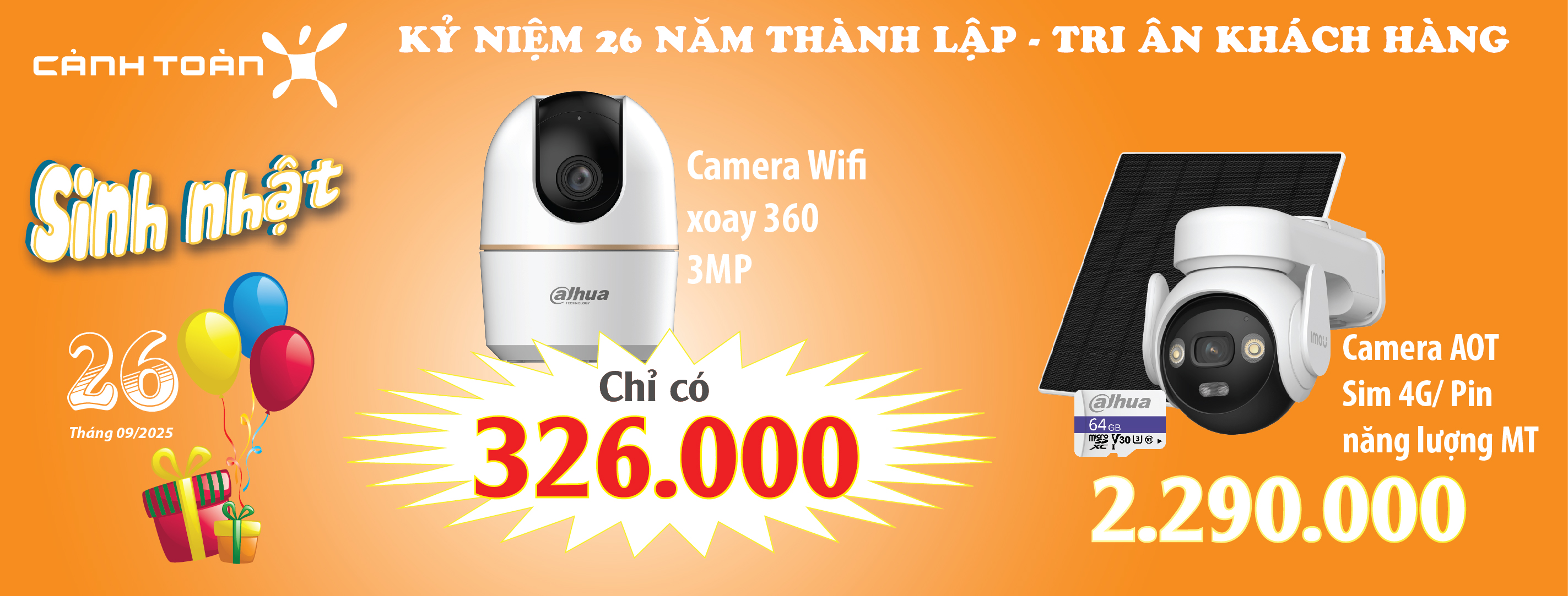Khuyến mãi Camera Wifi Dahua